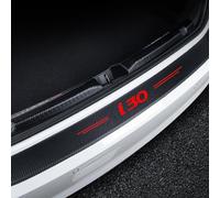 Car Rear Bumper Protector for Hyun-dai I30 FD GD PD 2018-2008, Anti-scratch Bumper Protector Strip Tailgate Trim Strip Carbon Fiber Anti-scratch Sticker,Red