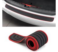 Car Rear Bumper Protector for Jeep Renegade, Rubber Anti-scratch Boot Edge Protective Decorative Strip, Self Adhesive Accessories,A/Red-90×7cm