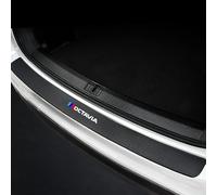 Car Rear Bumper Protector for Skoda Octavia Mk3 Estate/Kombi 2013-2017 2018 2019, Anti-scratch Bumper Protector Strip Tailgate Trim Strip Carbon Fiber Anti-scratch Sticker