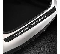 Car Rear Bumper Protector Strips for Hon-da Civic 2017 2018 10th, 90cm Carbon Fiber Trunk Sill Plate Anti-Scratch Cover Styling Decorative Sticker Accessories