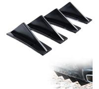 Car Rear Bumper Spoiler 4 PCS Car Rear Bumper Lip Spoiler Diffuser Fins Shark Fin Wings Trim Covers Fin Diffuser, for Ford Fiesta MK7 2009-2025,B-Bend Black