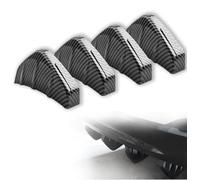Car Rear Bumper Spoiler 4 PCS Car Rear Bumper Lip Spoiler Diffuser Fins Shark Fin Wings Trim Covers Fin Diffuser, for Ford Fiesta MK7 2009-2025,D-Carbon Fiber