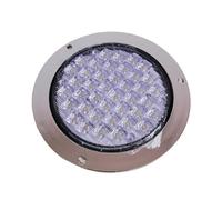 Car Rear Bumper Tail Lamp Set For Cars Round 2Pcs 12V 24V Trailer Taillight LED Tractor Rear Light Truck Brake Light Turn Signal Reversing Lights(White)