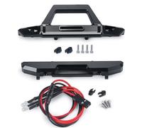 Car Rear Diffuser Bumper Metal Front/Rear Bumper With Light For Axial SCX24 AXI00002 For Wrangler 1/24 RC Crawler Car Truck Model Upgrade Parts(Front and Rear)