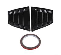 Car Rear Door Glass Quarter Louver Shutter Cover Trim For 3 Axela 2014-2018 Exterior Moulding Accessory Matte Black Gloss Black Carbon Fiber(Carbon fiber)