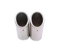 Car Rear Exhaust Tail Pipe Muffler Throat For VW For Golf 5 6 7 For Jetta 6 For Scirocco For Sagitar For Passat B6 B7 B8 1.4T TSI 1 Pair(Silver)