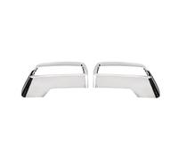 Car Rear Fog Lamp Frame/Fit For Peugeot 3008 4008 5008 2017 2018 2019 2020 2021 Rear Exhaust Tail Pipe Muffler End Pipe Decoration Cover Rear bumper fog light frame(Silver)