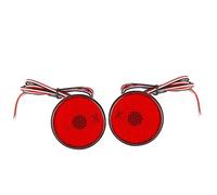 Car Rear Fog Light For Toyota For Sequoia 2008-2013 For Highlander 2008-2010 For Fortuner 2005-2011 2Pcs LED Rear Bumper Reflector Tail Light Brake Lamp Tail Brake Lamp Assembly(2pcs RED LENS)