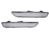 car rear led light,brake light Car Front Rear Bumper Side Marker Light For Ford For Mustang For Base GT For Shelby GT500(Rear Clear white)
