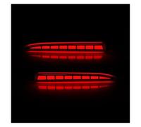 Car Rear Light For Chevy For Camaro 2017-2020 For Cadillac XT5 ATS LED Rear Bumper Reflector Light Brake Dynamic Turn Signal 12V Taillight lenses(Smoked,Pattern B)