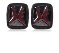 Car Rear Light For Jeep For Wrangler For CJ TJ YJ 1998-2006 Car Rear LED Tail Lights Universal "X"Shape Design Smoked 12v Drl Modified Brake Tail Lamp Tail Lights Lamps Assembly(US RED VERSION)