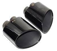 Car Rear Light Tail Back Lamp For RS3 RS4 RS4 RS5 RS6 For S3 S4 S5 S6 Double Inner Muffler Tip Nozzle Exhaust Tailpipe Car Exhaust Pipe Exhaust Tip(Black)