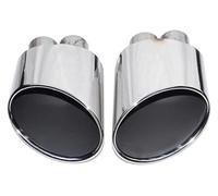 Car Rear Light Tail Back Lamp For RS3 RS4 RS4 RS5 RS6 For S3 S4 S5 S6 Double Inner Muffler Tip Nozzle Exhaust Tailpipe Car Exhaust Pipe Exhaust Tip(Silver)