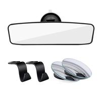 Car Rear Mirror Set, 360° Adjustable & Rotatable Rear View Mirror Set for New Drivers Practice/Driving Test with 2 Blind Spot Mirrors, 2 Magnetic L Plates, 2 Car Mounted Hooks for Cars, SUV, CRV, Vans