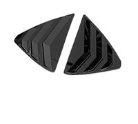 Car Rear Quarter Side Window Louver Vent Cover Shutter Panel Trim For Mazda CX-5 CX5 Accessories 2017 2018 2019 2020 2021 2022(Bright Black)