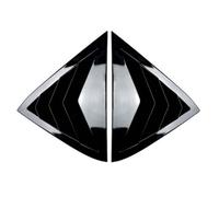 Car Rear Quarter Window Louver Blinds for Ford Fiesta MK7 7.5 2008-2017, Side Window Air Vent Shutters ABS Plastic Shade Cover Trim,Black