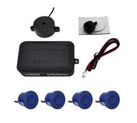 Car Rear Reversing Radar 12V 22mm Parking Sensor Kit Universal 4 Buzzer Reverse Backup Sound Alert Indicator Probe Parking Sensor(Blue)