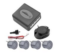 Car Rear Reversing Radar 4 Buzzer 22mm Parking Sensor Kit Reverse Backup Sound Alert Indicator Detector 12V Car Parking Sensor(Gray)