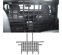 Car Rear Seat Isolation Barrier Net Back Pet Dog Seat Divider for Wrangler JK JL Unlimited 2007-2020 Gladiator JT Truck 2 Door 4 Door for Pet Children Safe Drive (Black)