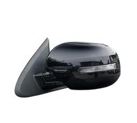 Car Rear Side Mirror Assembly For Mitsubishi For Outlander 2013-2020 Car Side Mirror Reflector Led Turn Signal Lights Auto Rearview Mirror Lights Assembly Wing Mirror Unit(Black-Only Left)