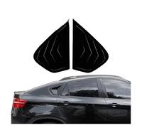Car Rear Side Window Louvers Air Vent Scoop Shades Cover Trim Blind Auto Exterior Decor Accessories Compatible For BMW X6 E71 E72 2008-2014(Glossy Black)