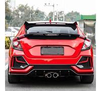 Car Rear Spoiler for H-onda Civic 10th Gen Hatchback 2017-2021, ABS Tailgate Boot Lid Wing Rear Roof Protector Exterior Modification Accessories,Top Black