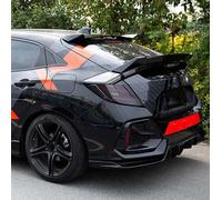 Car Rear Spoiler for H-onda Civic 10th Gen Hatchback 2017-2021, ABS Tailgate Boot Lid Wing Rear Roof Protector Exterior Modification Accessories,Rear Black
