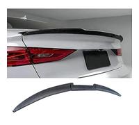Car Rear Spoiler for Jaguar XE Saloon 2015-2018, Carbon Fiber Style ABS Trunk Wing Rear Trunk Spoiler Tail Wing Universal Rear Lip Wing Styling Accessories,B/Carbon-fiber-black