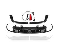 Car Rear Spoiler Wing For Accord 2018 2019 2020 2021 2022 Side Corner Cover Trim Splitter Rear Bumper Diffuser Lip Spoiler Canard LED Lamp(White)