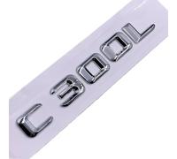 Car Rear Tail Emblem Number Letters Car Sticker Compatible With Mercedes Benz C300L C 300L Chrome Silver/Matte Black(Silver-Sharp)