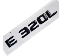 Car Rear Tail Emblem Number Letters Car Sticker Compatible With Mercedes Benz E320L E 320L Chrome Silver/Matte Black(Matte Black-Sharp)