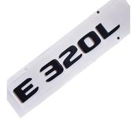 Car Rear Tail Emblem Number Letters Car Sticker Compatible With Mercedes Benz E320L E 320L Chrome Silver/Matte Black(Matte Black-Flat)