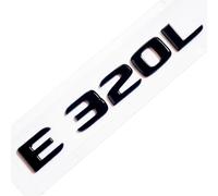 Car Rear Tail Emblem Number Letters Car Sticker Compatible With Mercedes Benz E320L E 320L Chrome Silver/Matte Black(Glossy Black-Flat)