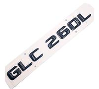 Car Rear Tail Emblem Number Letters Car Sticker Compatible With Mercedes Benz GLC260L GLC 260L Chrome Silver/Matte Black(Glossy Black-Sharp)