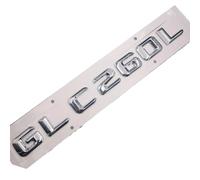 Car Rear Tail Emblem Number Letters Car Sticker Compatible With Mercedes Benz GLC260L GLC 260L Chrome Silver/Matte Black(Silver-Sharp)