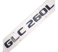 Car Rear Tail Emblem Number Letters Car Sticker Compatible With Mercedes Benz GLC260L GLC 260L Chrome Silver/Matte Black(Glossy Black-Flat)