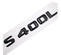 Car Rear Tail Emblem Number Letters Car Sticker Compatible With Mercedes Benz S400L S 400L Chrome Silver/Matte Black(Glossy Black-Sharp)