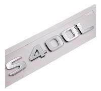 Car Rear Tail Emblem Number Letters Car Sticker Compatible With Mercedes Benz S400L S 400L Chrome Silver/Matte Black(Silver-Flat)