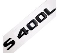Car Rear Tail Emblem Number Letters Car Sticker Compatible With Mercedes Benz S400L S 400L Chrome Silver/Matte Black(Matte Black-Sharp)