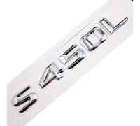 Car Rear Tail Emblem Number Letters Car Sticker Compatible With Mercedes Benz S450L S 450L Chrome Silver/Matte Black(Silver-Sharp)