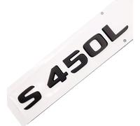 Car Rear Tail Emblem Number Letters Car Sticker Compatible With Mercedes Benz S450L S 450L Chrome Silver/Matte Black(Matte Black-Flat)