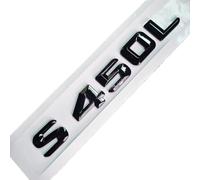 Car Rear Tail Emblem Number Letters Car Sticker Compatible With Mercedes Benz S450L S 450L Chrome Silver/Matte Black(Glossy Black-Sharp)