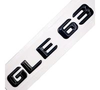 Car Rear Tail Emblem Number Letters Car Sticker For Mercedes Benz GLE 63 GLE63 Chrome Silver/Matte Black(Glossy Black-Sharp)