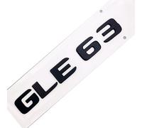 Car Rear Tail Emblem Number Letters Car Sticker For Mercedes Benz GLE 63 GLE63 Chrome Silver/Matte Black(Matte Black-Flat)
