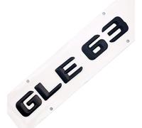 Car Rear Tail Emblem Number Letters Car Sticker For Mercedes Benz GLE 63 GLE63 Chrome Silver/Matte Black(Matte Black-Sharp)