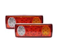 Car Rear Tail Light 2Pcs 27 33 36 Waterproof Lorry Tail Light Rear Lamp Pair Boat Trailer 12V/24V Rear Parts Compatible With Trailer Truck Car Light