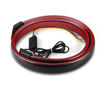 Car Rear Tail Stop Light 130cm Multifunction Car LED Spoiler Light Strip Carbon Fiber Trunk Tail Streamer Rear Wing Brake Trun Signal Lamp DRL Universal