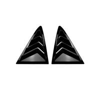 Car Rear Triangular Window Louvers Shutters Blinds Cover Trim for Fiesta MK8 2018+ Glossy Black