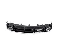 Car Rear Trunk Roof Spoiler For A6 For S-line S6 Hatchback For Avant For Touring 2015-2018 Rear Bumper Diffuser Lip Spoiler Protector Not For RS6 Bumper Guard(Black and silver)