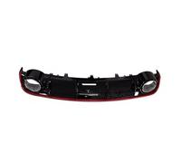 Car Rear Trunk Roof Spoiler For A6 For S-line S6 Hatchback For Avant For Touring 2015-2018 Rear Bumper Diffuser Lip Spoiler Protector Not For RS6 Bumper Guard(Black plus Red)